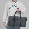 Jordan Large Capacity Zipper Checkerboard Print Polyester Bag Unisex Travel Bag Dark-Gray JD2413019AD002