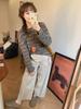 2026 Spring/Summer Women's High Waist Japanese Cropped Straight-Leg Balloon Pants
