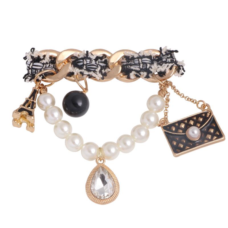 

Pearl buckle pin chain fringed corsage pin sweater cardigan pin shawl brooch clothing accessories Korean women