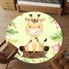1pc Giraffe, Floral Round Chair mat Area Rug - Non-Slip, Floor Mat for Office, Bedroom, and Indoor Decor c1125514
