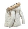 Men's Mid-Length Hooded Cotton Coat - Thickened, Trendy Autumn/Winter Jacket