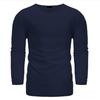 Men's Summer Long Sleeved V Neck Cotton and Linen Loose Plus Size Shirt