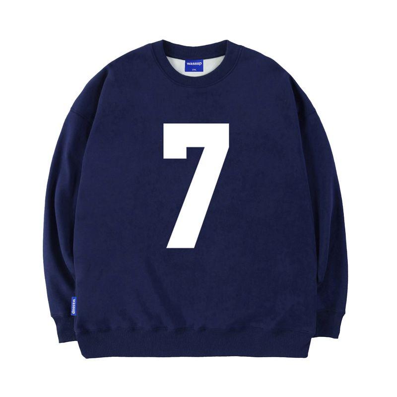 Heods Large Size 7 Crew Neck Sweatshirt for Men, No Hood, Trendy Brand Pullover, American Style, Heavyweight, Loose Fit Top for Autumn and Winter