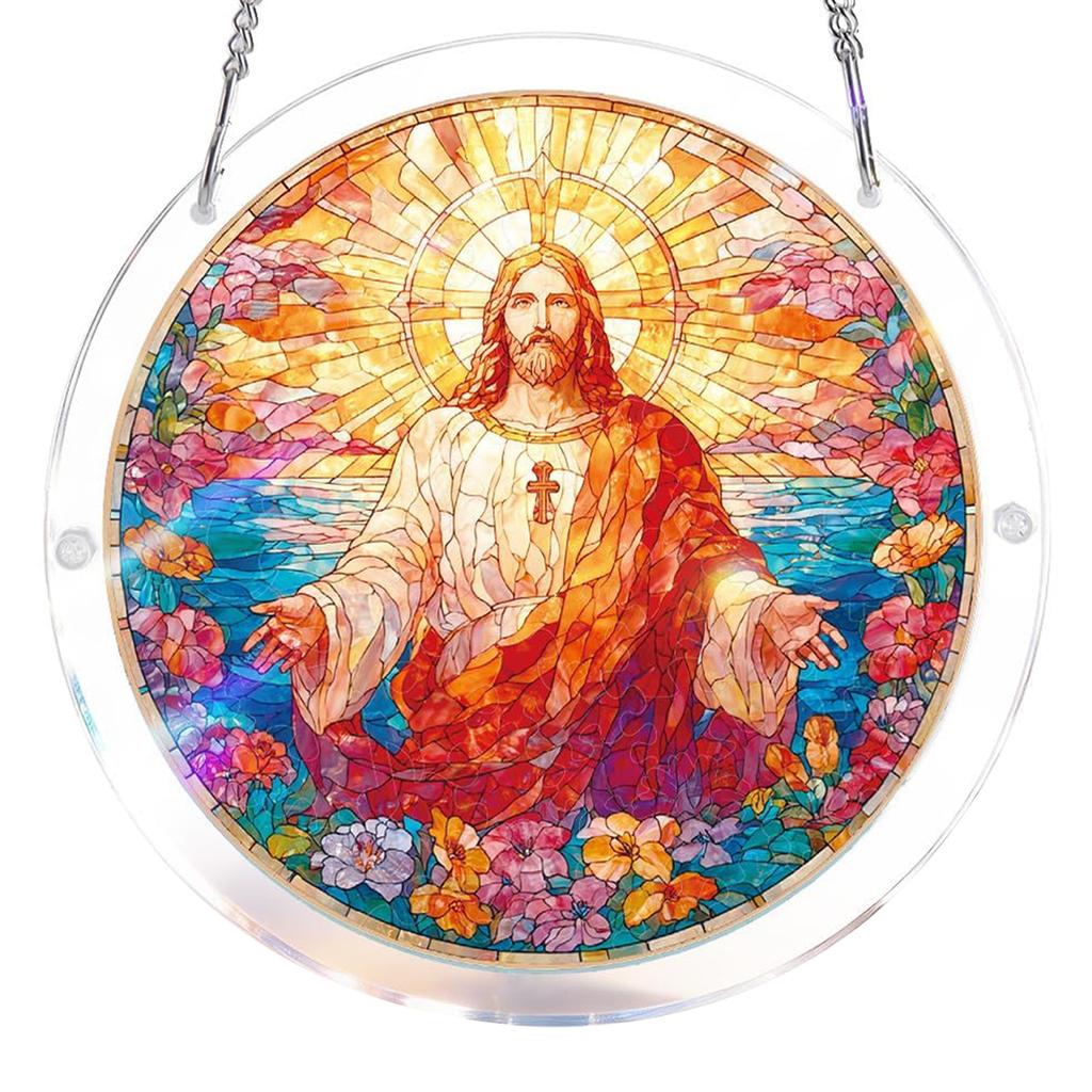 Acrylic Puzzles Suncatcher Window Hanging Crafts DIY Puzzle Suncatcher for Living Room Bedroom Summer Home Balcony Decor