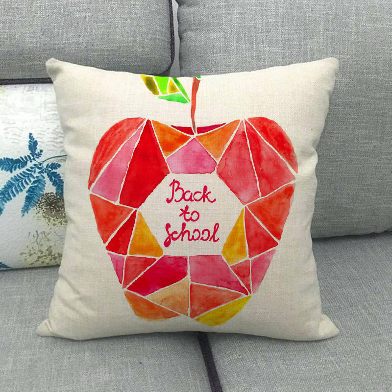 Simple And Colorful Painted Fruits Digital Printing Short Plush Pillow Covers For Car Sofa Office Cushion Cover Home Goods