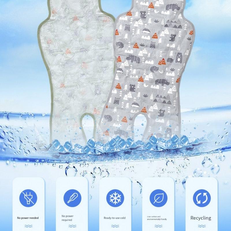 Infant Cooling Pad for Car Seats & Strollers Double  Sided Designs Strollers Cooling Cushions for Comfortable Summer Rides
