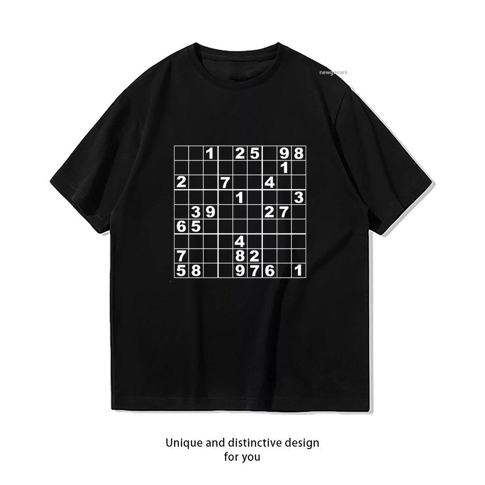 

Funny Sudoku TShirt Women Unisex Casual Cotton Graphic T Shirts Creative Streetwear Classic Aesthetic Science Enthusiast 4XL