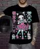 Nezuko T-shirt Demon Killer Kimetsu No Yaiba Tanjiro Anime Manga Summer New Men and Women Streetwear