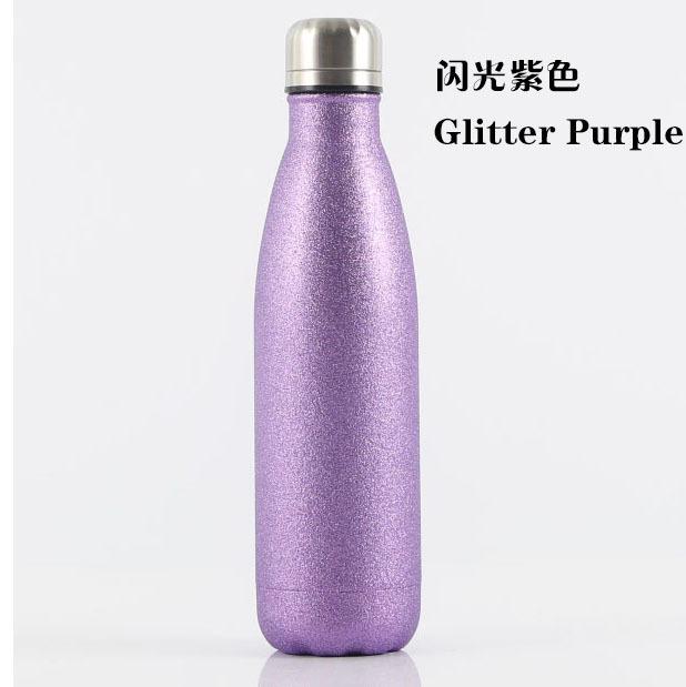 Steel Sports Bottle Glitter Paint Coke Bottle Thermos Flask Drinking Cup Supports One Piece Printing Durable Durable Useful