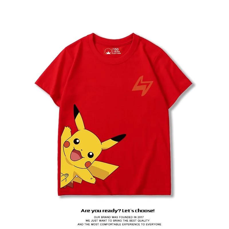 Pokemon Pikachu kids Children's Clothing Short-Sleeved t