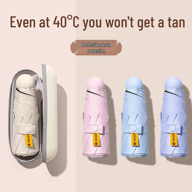 

50% Off Dual-Purpose Mini Capsule Umbrella: UV-Protection, Folding Sunshade & Rain Shield