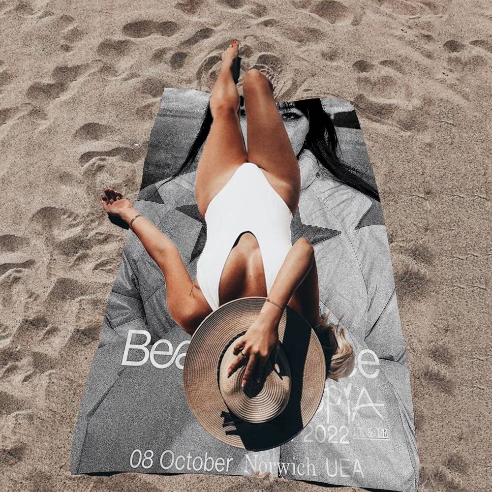 Rock Singer Pretty B-Beabadoobee Beach Towel Colorful Bath Towels For Girl Microfiber Quick Dry Custom Sand Free Yoga Spa Gym
