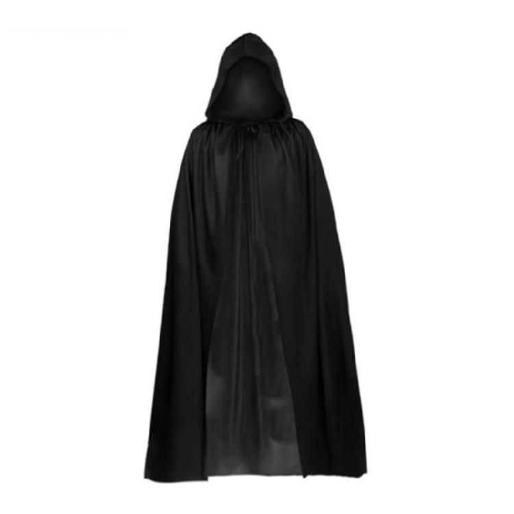 Halloween Vampires Witch Cape with Hood Black Hooded Cape Cloak Witch Wizard Costume Wizard Robe for Adult Kids Unisex