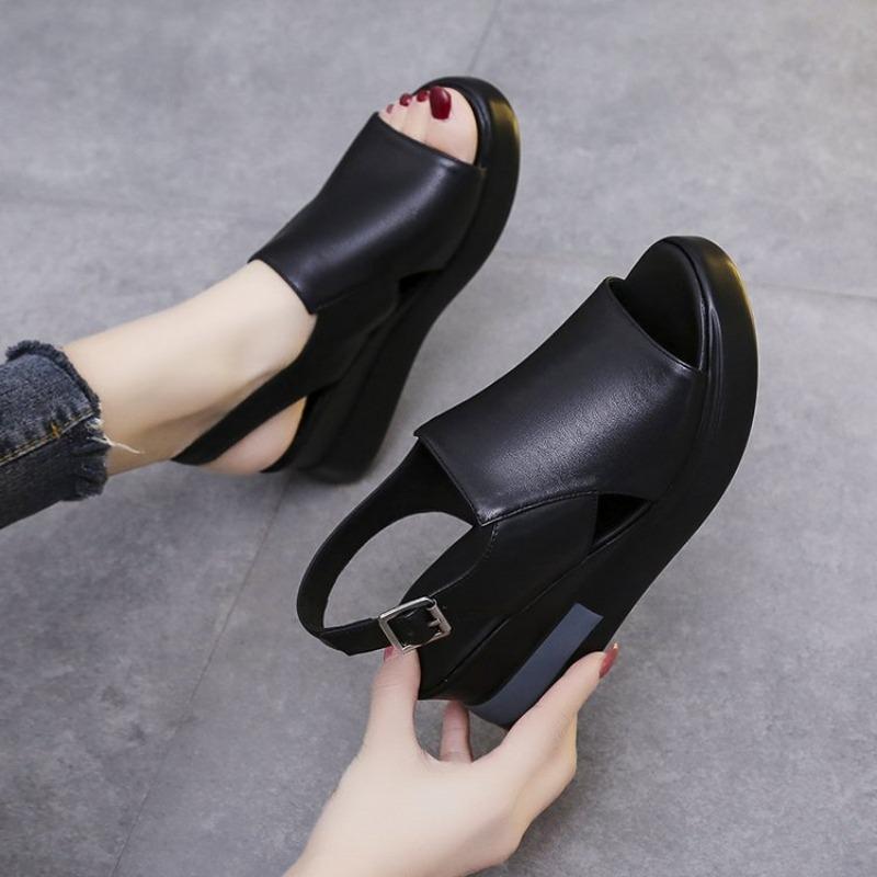 Summer Wedge Platform Sandals Fashion Retro Romen Beach Shoes Ladies Casual Peep Toe Soft Comfortable Sandalias