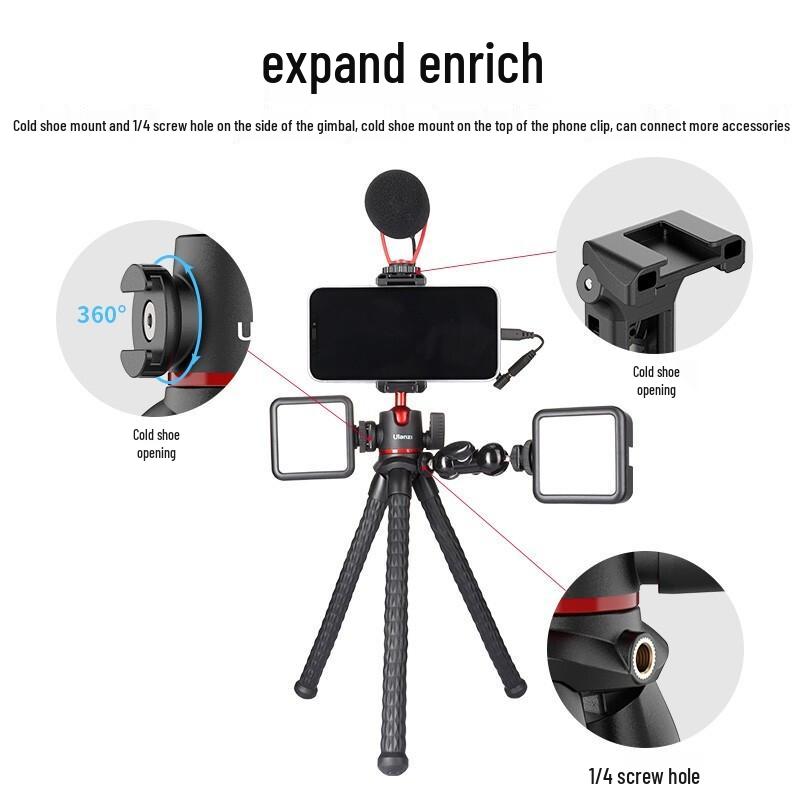 Ulanzi MT-33 Multifunctional Octopus Tripod with Bluetooth Remote - Excluding Camera