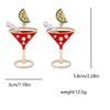 Fashion Earrings 2024 Hot Selling Diamond Earrings Champagne Glass Earrings Party Wine Bottle Earrings PD1989