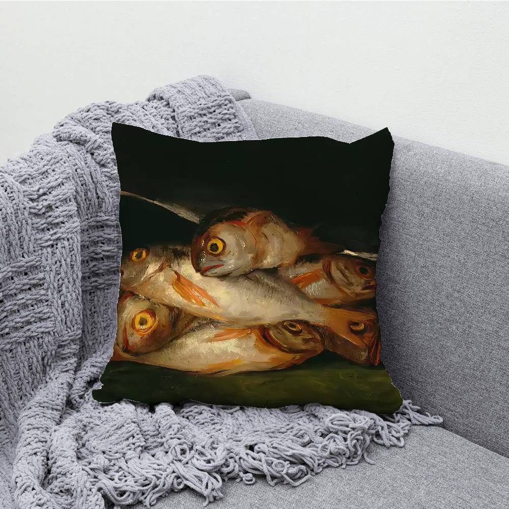 F-Francisco G-Goya Art Throw Pillow Case For 45x45cm 55x55cm 30x30cm Square Car Pillowcase Home Bedchamber Decor Gift