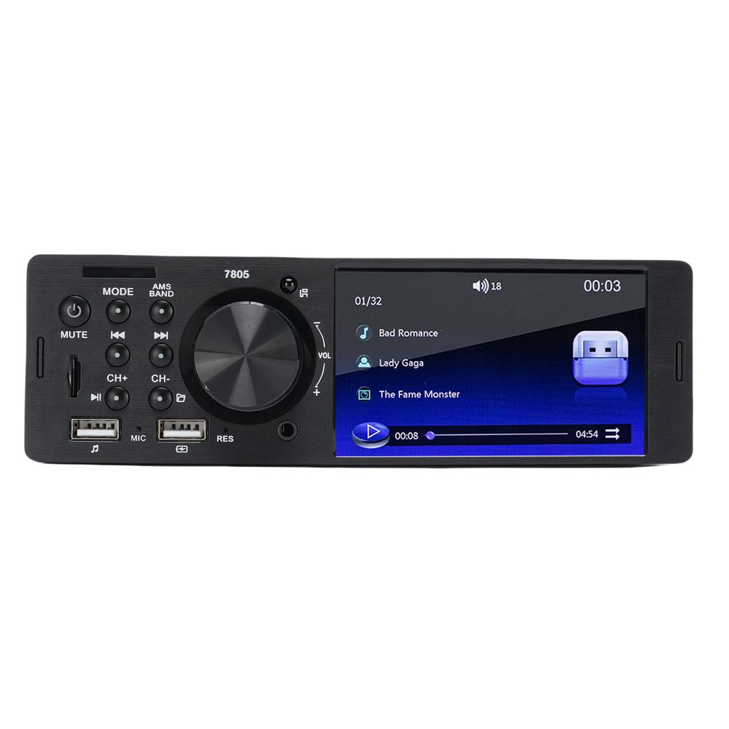 Single Din Car Stereo 1080P Backup Camera 4 Inch Support Double USB Fast Charging FM AUX Steering Wheel Control