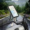 Suporte de Telefone para Moto no Retrovisor, Anti-Vibração Ajustável Rotativo 360° à Prova d'Água - Preto