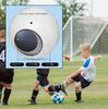 Active Island Signed Ball Soccer Commemorative Message Air Pump with Base a511 (Black and White, No. 3)