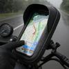 Vattentät 360° roterbar motorcykeltelefonhållare ABS styrmontering med avtagbar rem Pekskärmskompatibel Säkert grepp för cyklar och motorcyklar