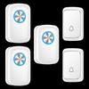 DC-Powered Wireless Doorbell with Battery, No Plug Needed, Waterproof Chime with 2-3 Callers