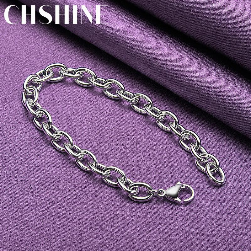 CHSHINE 925 Sterling Silver Chain Bracelet For Women Wedding Party Fashion Charm Jewelry