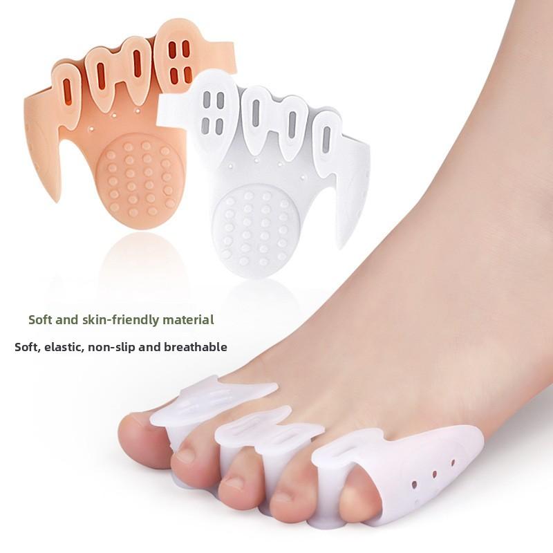 Five-hole Toe Splitter, Thickened Pedicle Shock Absorption and Pressure Relief Arch Massage Half-yard Pad, Hallux Valgus Arch Orthopedic Cover