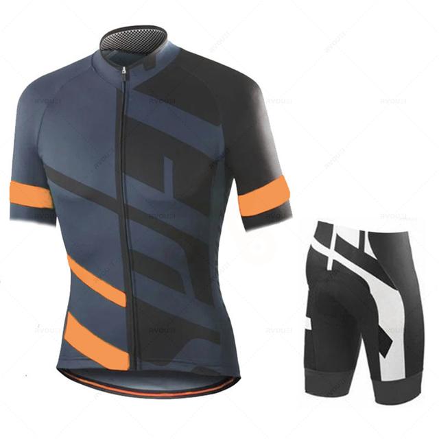 2023 New Team Summer Bicycle Short Sleeve Cycling Jersey Set Breathable Men MTB Bike Clothing Maillot Ropa Ciclismo Uniform Suit