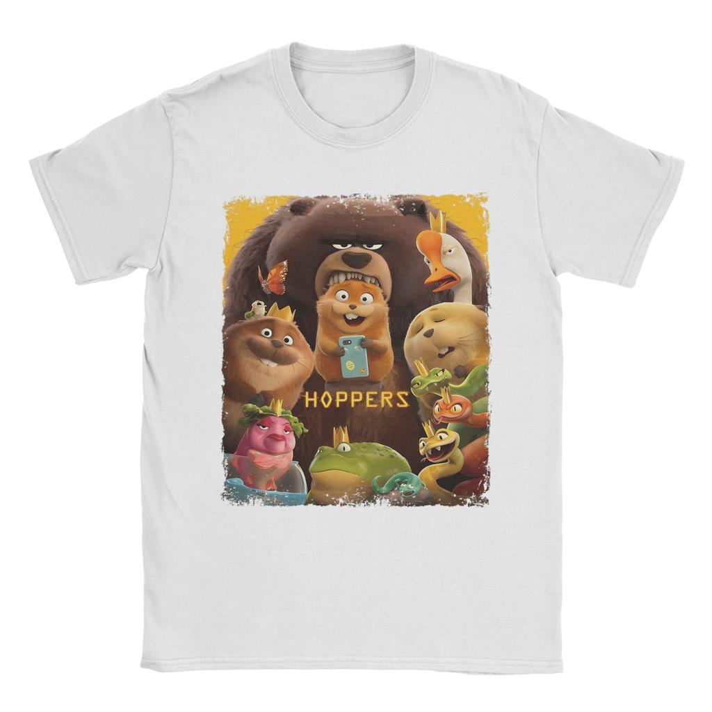 Men TShirt Hoppers Cartoon Movie 2026 Fun Pure Cotton Tees Short Sleeve  T Shirt Round Neck Tops Gift Idea