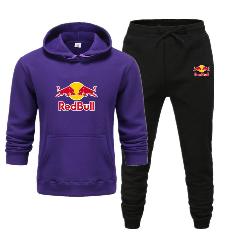 Red Bull Men/women Sportswear Sets Spring Autumn Brand Hooded Sweatshirt Casual Tracksuit Men 2 Piece Hoodies + Pants Men Clothing
