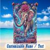 Elephant Theme Beach Towel Personalized Custom Name & Text Soft Quick Dry Beach Towel for Swimming Travel