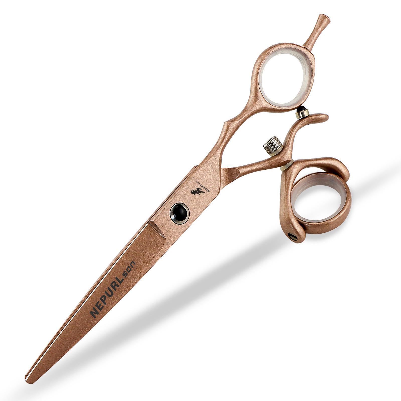 6.0 NIPSON Tycoon Gold Hairdressing & Barber Swivel Handle Shears