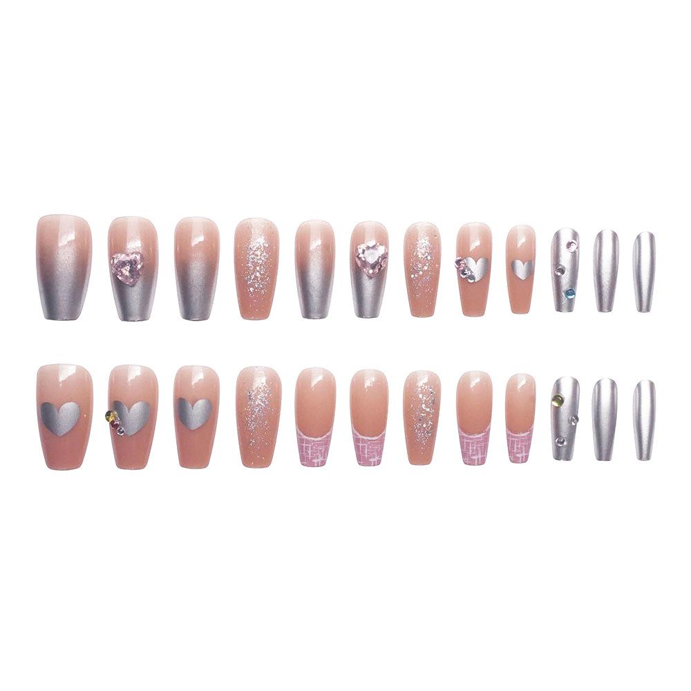 Spicy Girl Mirror Powder Nail Art Stickers - Long Wearable Fake Nails