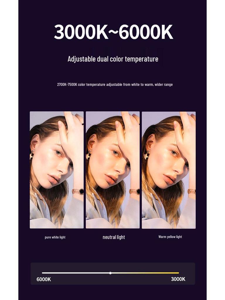 RGB Handheld LED Fill Light Stick with Barn Doors for Professional Outdoor Portrait Photography