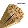 10/20/30Pcs Wood Sticks, Square Wooden Dowels, Hardwood Unfinished Wooden Strips For Diy Molding Crafts Projects Making