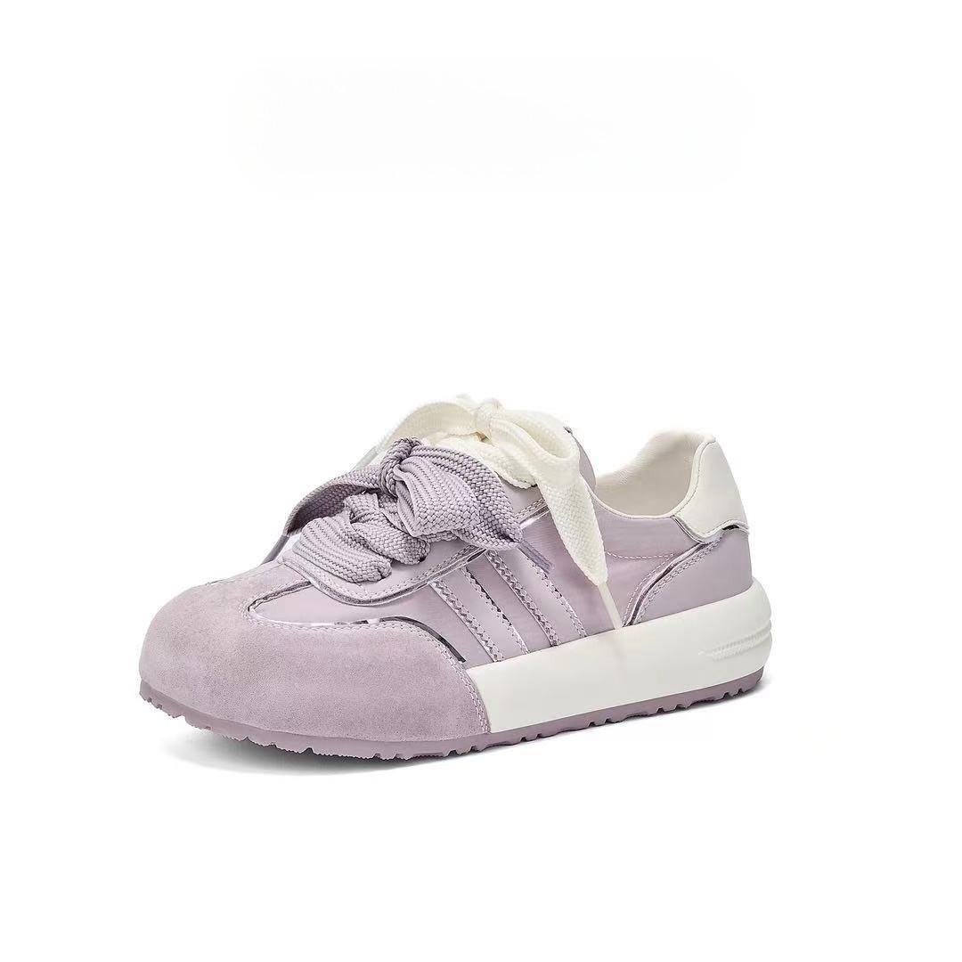 

[Spring Rhyme Elsewhere] Hot Maple 2025 New Versatile Women s Spring Xiaoxiangfeng Round Head Platform Sports and Leisure Shoes 35 фиолетовый