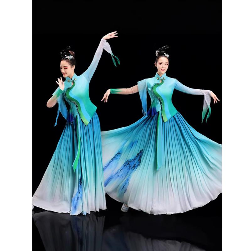 Klassisches chinesisches Tanz-Performance-Kleid für Damen