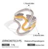 Wholesale High End Waterproof Three-dimensional M Letter Hollow Stainless Steel Finger Ring Trendy for Women Personalize Jewelry