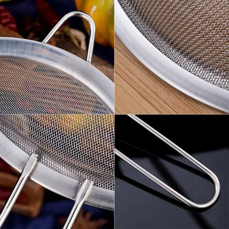 Stainless Steel Ultra Fine Mesh Strainer Sieve for Juice Soya Milk Oil Grid Dumpling Fishing Hotpot Leaky Spoon Household Kitche