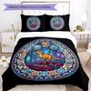 Cyber Dinosaur Kingdom Pattern Bedding,Quilt Set Quilt Cover Pillowcase Home Birthday Gift (1 * Duvet Cover + 2 * Pillowcase, Without Core)