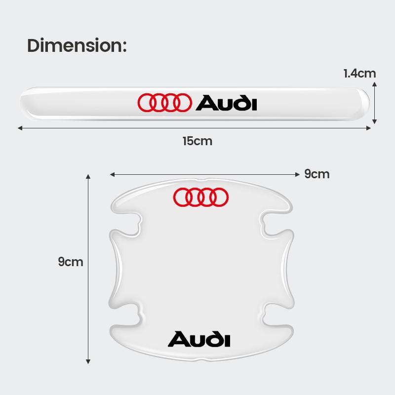 Car Door Bowl Scratches Stickers For 8w Sline A3 Q5 Q8 A4 B8 B7 A6 C7 A5 A7 A8 B9 B6 C6 Q3 Q4 RS3 RS4 RS5 sq3 Car accessoriesw8