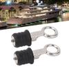 2PCS Boat Plug Snap Handle Stainless Steel Boat Drain   Plug Marine Rubber Plug Accessories for Ships Yachts