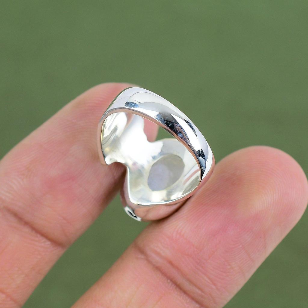 Rainbow Moonstone Ring 925 Sterling Silver Ring Handmade Jewelry Beautiful Gemstone Ring Gift For Love Silver Jewelry Available In Ring Size