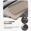For Samsung Galaxy A57 5G Case Liquid Silicone Kickstand Cover with 2.5D Arc Edge Tempered Glass Film