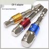 Hex Shank To Square Drive Adapter Set for Hand Drill Electric Wrench