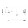 New Hikari Square Handle 120mm Matte White SH-KT120W