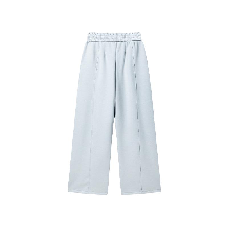Fila Milano Italian Luxury Sports Collection Comfortable Solid Color Mid-Rise Casual Pants Women Bottoms Pearl-Gray F11W635604FGY