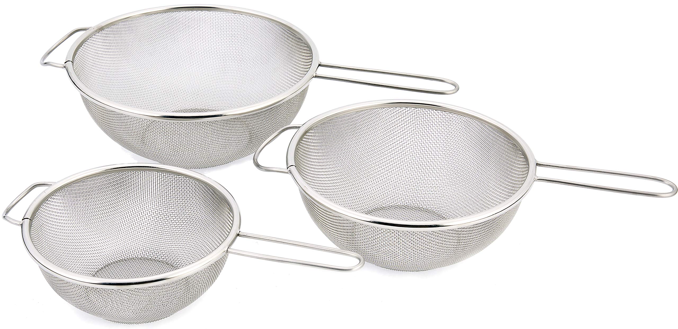 

Набор дуршлагов и сит Elite Colander, 3 предмета, нержавеющая сталь 18-8, Япония (16,5 см + 19,5 см + 22,5 см) Р-2