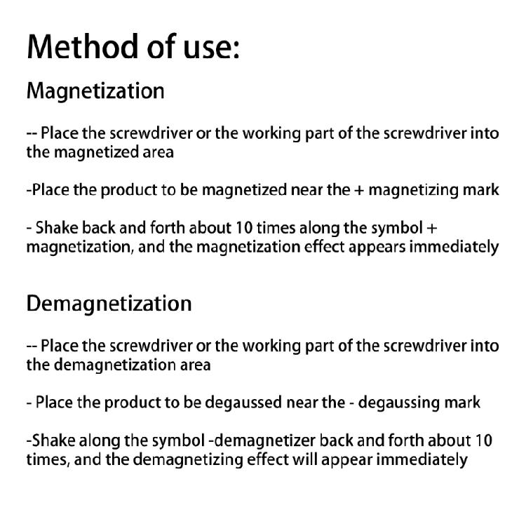 Magnetizers & Demagnetizing Tool for Screwdriver Bit & Tool tip Magnetization